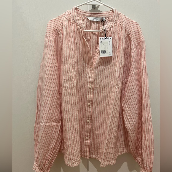 & Other Stories Tops - & other stories pink stripes blouse oversized Size 6